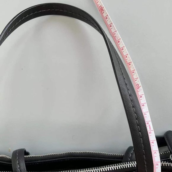 Coach peyton leather jordan double zip carryall/ Tote, Black - Picture 5 of 16